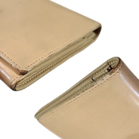 Salvatore Ferragamo Khaki Leather & Gold Gancini Long Bi-Fold Vintage Wallet - Picture 4 of 10